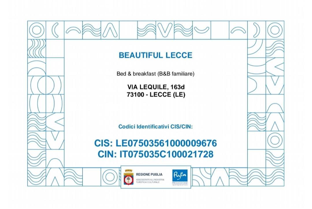 Beautiful Lecce Bed & Breakfast Bagian luar foto